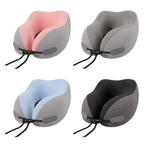 Travel Neck Pillow Support Cushion With Memory Foam Suitable For Traveler and Drivers Enhanced Comfort In Cars Airplanes