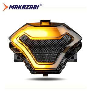 Motorcycle Brake Light Tail Lamp with LED Turn Signals Replacement for Yamaha YZF R3 R25 Y15ZR MT07 FZ07 LC150 Red+yellow