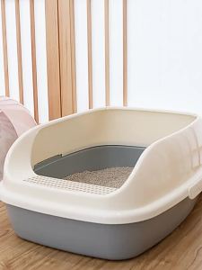 Large cat litter boxcleaning supplies high-sided splash-proof semi-enclosed cat litter with high edges to prevent splashing