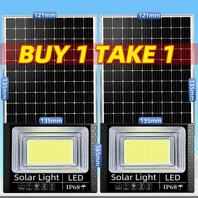 KKSKY 20000 Watts Buy 1 take 1 Solar Light Outdoor Lighting Solar Lights With Solar Panel Super Bright Solar Street Light Outdoor Waterproof With Charging Indicator LED Flood Lamps Suitable for Garden Parking Lot room Courtyard 8000W