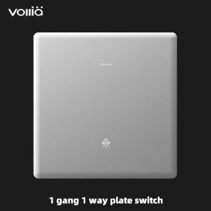 Vollia Outlet Socket for Wall 1 2 3 4 Gang 1 2 3 Way Wall Switch for Light 220V Electrical Switches and Outlet Universal Multiple Outlet Panel Board Modern Dimming Switch Off/on Lamp 3 Pin Plug Power Socket Outlet with USB Port for House
