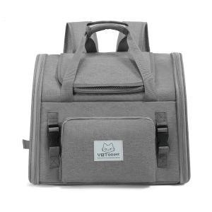 HOUCHU Breathable Pet Cat Bag Large Capacity Expandable Expandable Cat Backpack Portable Foldable Pet Bag Dog Kitten Carriers Outdoors
