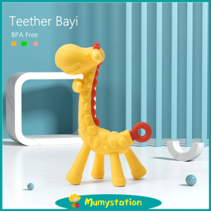 Mumystation teether bayi Mainan gigitan Bayi motif jerapah bpa free