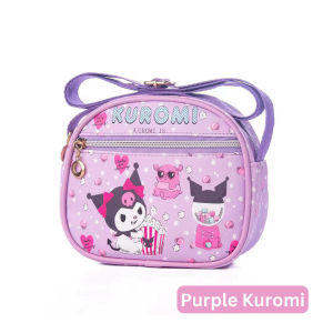 Kids Sanrio Cinnamoroll Melody Mini Crossbody Shoulder Bag Cartoon Leather Waterproof Kuromi Hello Kitty Storage Bag