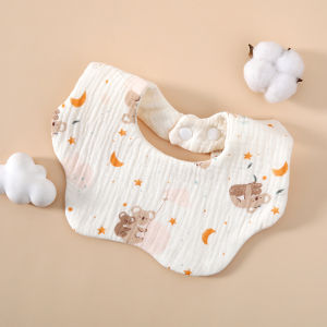 Yếm khăn ăn nước bọt sơ sinh cotton nguyên chất sáu lớp chống thấm yếm được làm bằng vải muslin cao cấp không thấm nước mềm mại và thoáng khí