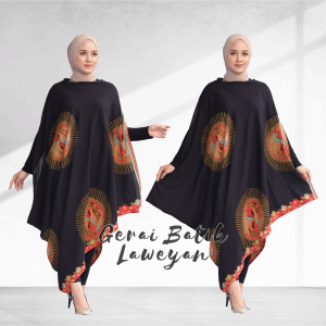 Asimetris Kaftan Batik Dress dres batik wanita kaftan jumbo