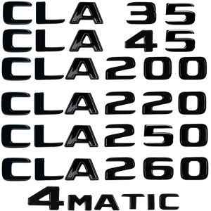 Car Trunk Letters Logo Emblem Badge Decals Sticker For Mercedes-Benz CLA Class CLA35 CLA45 CLA260 CLA200 CLA180 CLA250 CLA220 Accessories