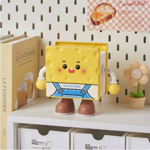Oldlaiben Cute Cartoon Bread Cookie Pen Holder Desktop Storage Box Large Capacity Pencil Holder Office Desk Organizer Gift
