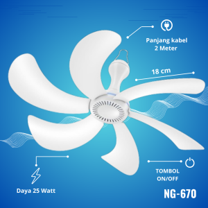 Kipas Angin Gantung NAGASAKY Ng-670 20w (celling fan )