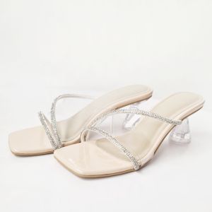 Brand Rasa Lokal - Sandal Hak Tinggi - Hak 7 cm - ZR Heel Pernik - Sendal Dewasa Perempuan