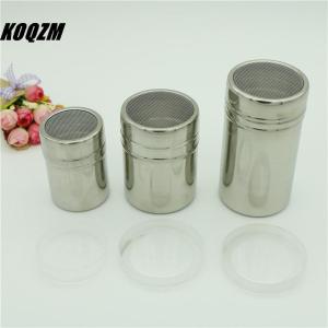 KOQZM Stainless Steel Chocolate Shaker Icing Sugar Powder Cocoa Flour Coffee Sifter