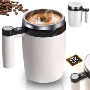 [ Gadgethoods ] HQ-116 Magnetic Stirring Cup 304 Stainless Steel 400ml Multifunction Fully Automatic Magnetic Coffee Mug