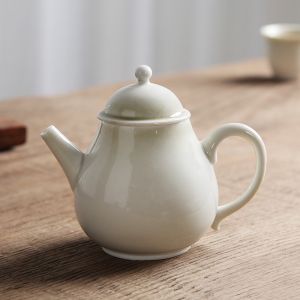 Ấm trà gốm sứ Cảnh Đức ấm pha trà Trung Quốc làm bằng tay cao cấp 130ml teapot
