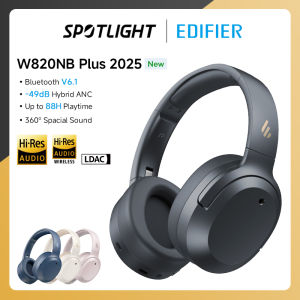 Edifier W820NB Plus(2025 Ver.) ANC Wireless Headphone Bluetooth 6.1 Over-ear Headset -49dB Noise Canelling Earphone Hi-Res Audio