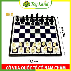 [Sato] Bộ Cờ Vua Nâu Gỗ Size Lớn Nam Châm Sato041 Cao Cấp Đồ Chơi Trí Tuệ Thể Thao Boardgame Cờ Quốc Tế Trẻ Em Gấp Gọn