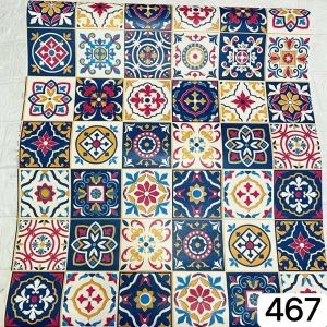 Mosaic Tile Vintage Floral Wallpaper Self Adhesive 10m*45cm Waterproof PVC Wall Sticker Home Decor