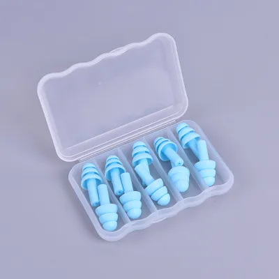 Set 5 cặp nút bịt tai bằng silicon chống ồn khi ngủ chống nước khi bơi tiện lợi - INTL