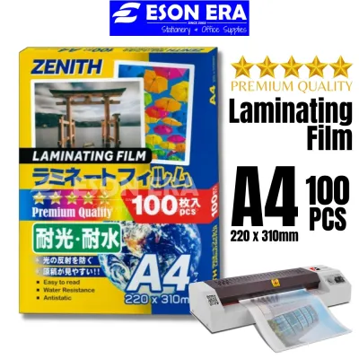 ZENITH A4 Laminating Film 100pcs Plastik Laminate