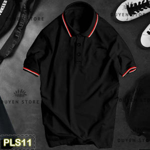 Áo Polo Nam cổ bẻ 3 Sọc thun basic cộc tay vải cá sấu POLY Thái phong cách trẻ trung chuẩn form nhiều màu (Size S - 3XL) PL3S02