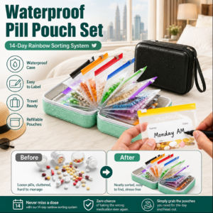 Waterproof Pill Organizer Travel Medicine Pouch Leakproof Durable Pill Storage Bag High Quality Pill Case Daily Portable