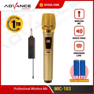 Advance Mic Wireless Karaoke Microphone Suara Jernih - MIC103 - GRATIS ONGKIR Jabodetabek