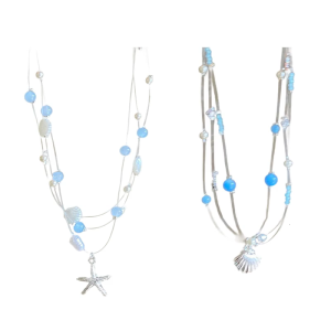 Elegant Shell Pearls Necklace Adjustable Chain Necklace Fashion Pendant for Office Party Wedding Accessories