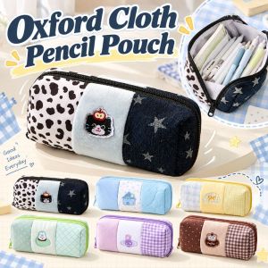 K10SEQ Vải Oxford Hộp đựng bút chì Khóa Hoạt hình Túi đựng bút Dễ thương Nhẹ Túi đựng văn phòng phẩm Học sinh thanh thiếu niên trẻ em.