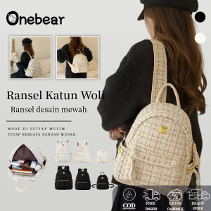 Ready tweed bagTersedia tas ransel kecil wanita murah tas mini wanita ransel murah ransel mini import Ransel Wol Seraser Wanita 2025 Musim Gugur dan Musim Dingin Fashion Baru All-Match Bernilai Tinggi Ransel Kecil Kapasitas Besar tas ransel sekolah cewek