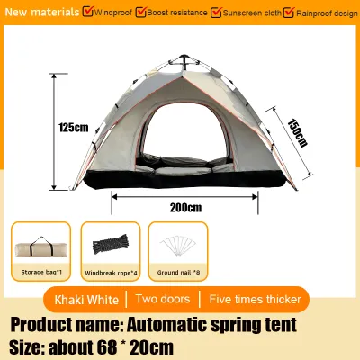 ✈️Malaysia Shipment📦khemah camping 3-4 People Khemah camping automatic Pop Up Tent Camping tent Khemah camping waterproof