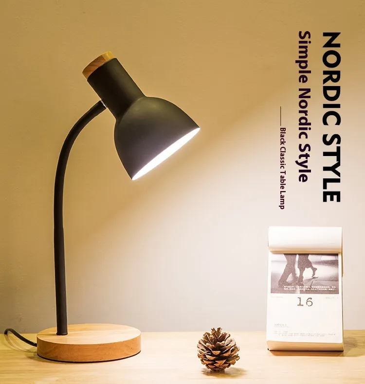 LED Table Lamp Lamp Shade Bedroom Bedside Lamp Learning Desk Lamp