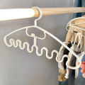 10Pcs Non-slip Hanger Plastic Closet Organizer Storage Hanger Multi-port Support Hangers Multi-functional Wave Hanger Room Organizer Hangers. 