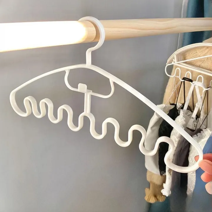 10Pcs%20Non-slip%20Hanger%20Plastic%20Closet%20Organizer%20Storage%20Hanger%20Multi-port%20Support%20Hangers%20Multi-functional%20Wave%20Hanger%20Room%20Organizer%20Hangers%20-%20Image%203