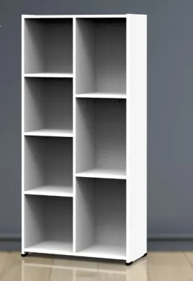 RAK BUKU SERBAGUNA RAK 7 SUSUN LEMARI KAYU PUTIH MINIMALIS