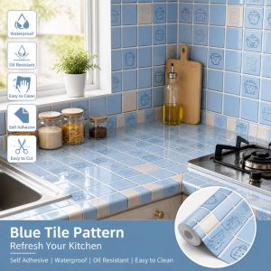 NAELIN Chống thấm nước Giấy dán tường nhà bếp Chống dầu Tự dính Miếng dán tường nhà bếp Bề nhẵn mịn Miếng dán trang trí tường bếp