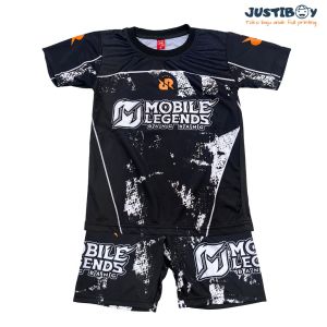 Setelan Baju Anak Laki Laki Alter Ego Tim Mobile Legend Lengan Pendek 2 - 10 Tahun