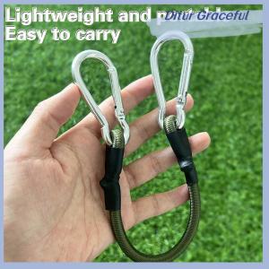 Ditur 30 60 90 120cm Carabiner Elastic Rope Outdoor Camping Luggage Strap Clothesline Stretch Durable Camping Equipment Multifunction