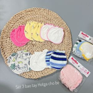Combo 15 Đôi Bao Tay Cho Bé Sơ Sinh Hotga Chun Mềm Cotton Mịn Mát (0-5 tháng freesize)