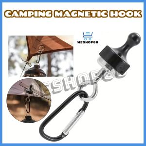 WESHOP88 1pcs Camping Accessories Magnetic Hook Outdoor Tent Canopy Carabiner Strong Suction