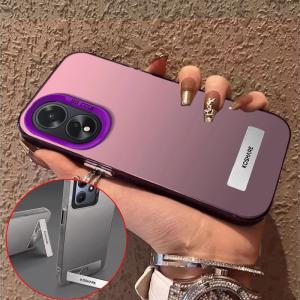 Case สำหรับ OPPO A38 4G A58 4G A58 5G A78 4G A78 5G OPPO A98 5G ศัพท์ปลอกฮาร์ดเคส TPU ป้องกันเรียบกันกระแทกปกการออกแบบใหม่ความงามกับผู้ถือหรูหรา cycbzj02