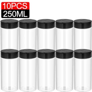 MUSCLEX 1Pcs Double Cover Seasoning Bottle with Butterfly Lids Labels 100ml-300ml Kitchen Gadget Clear Spice Jars for Herbs Powders Salt Pepper