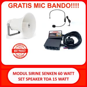 modul sirine senken 60 watt tombol slim aux mic set speaker toa zh615r 15 watt