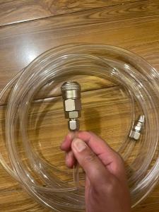 Ống Khí Nén PU Phi 8 (Dài 10m) Kèm Bộ Đầu Nối Nhanh Inox Cao Cấp