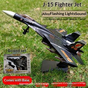 Childrens Military Alloy Toy Airplanes J-15 J-20 Model Desktop Collection Decoration Portable Figurine