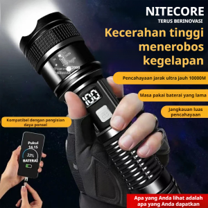 Senter patroli luar ruangan dengan panjang fokus panjang dan cahaya yang kuat / senter kecil portabel dengan peregangan / P50 yang dapat dibuka / alat penting untuk petualangan luar ruangan / mesin patroli malam