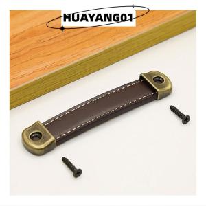 HUAYANG01 [HOT FASHION] เฟอร์นิเจอร์จับตู้เสื้อผ้าลิ้นชักดึงตู้ครัวหนังมือจับ
