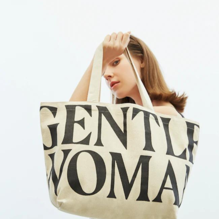 GENTLEWOMAN Authentic Canvas Tote Bag Classic Design Trendy In