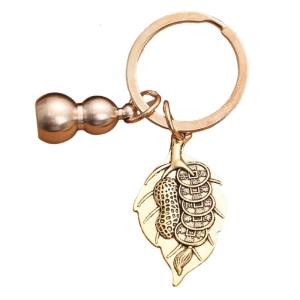 Practical Sturdy Brass Calabash Key Holder Accessory for Trendsetters and Traditional Culture Lovers Stylish Outfits