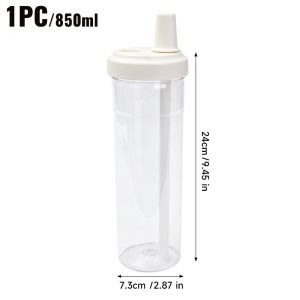 500/850ml Large Capacity Water Bottle with Straw / Straigh Drinking Straw Cup / Anti-fall Plastic Water Cup / for Juice Milk Tea Coffee