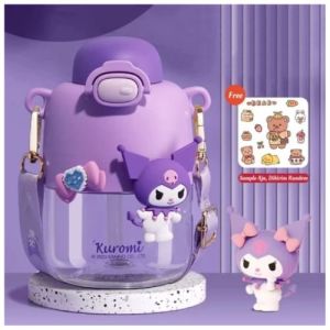 Botol Minum Anak Sekolah Melody Kuromi Cinnamoroll 550 ml Free Tali Panjang Free Stiker