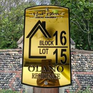 Personalized House/Building Number Signage Marker Laser cut Acrylic